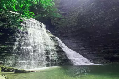 Finger Lakes, New York | A waterfall at Grimes Glen