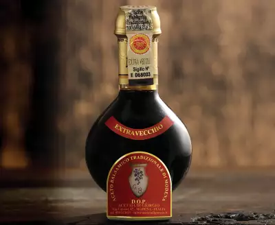 Balsamic vinegar that's been aged for 25 years in Modena, Italy Balsamic vinegar that's been aged for 25 years in Modena, Italy