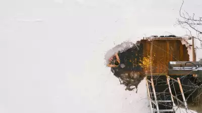 A man in The Devil's River at Scandinave Spa Mont-Tremblant