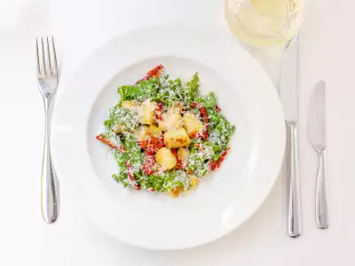 Handmade gnocchi aboard the Rocky Mountaineer