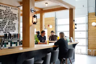 The bar at Backcountry Brewing in Squamish, B.C.