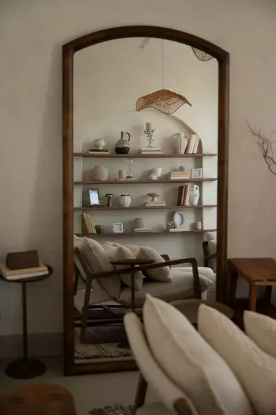 Touch Massage Bar | A beautiful bookcase in the seated massage section of Touch Massage Bar midtown