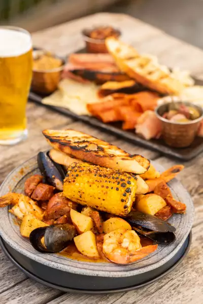 Myrtle Beach | A shrimp boil at Tidal Creek Brewhouse in Myrtle Beach