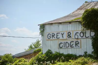 Grey County | The barn sign at Grey & Gold Cider in Grey County