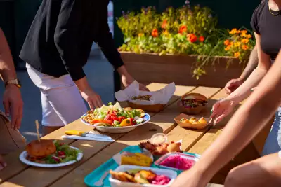 A spread of food from The Commissary at Base31 in Picton, Prince Edward County