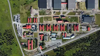 A drone shot at Base31 in Picton, Prince Edward County