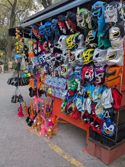 Lucha libre masks can be found for sale all around Mexico City