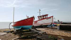 The Kent Coast, U.K. | Boats on the shore in Deal