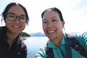 Cunard Cruises | Andrea Yu and her sister Vivian on the Cunard Queen Elizabeth