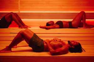 People lay in the sauna at Othership Yorkville