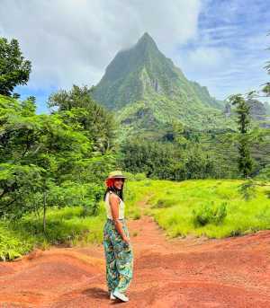 Writer Charmaine Noronha in Mo'orea