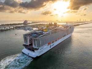 MSC World America arriving in Miami MSC World America arriving in Miami