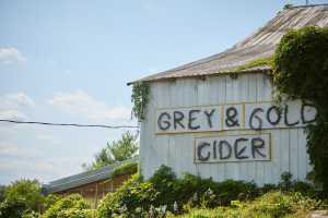 Grey County | The barn sign at Grey & Gold Cider in Grey County