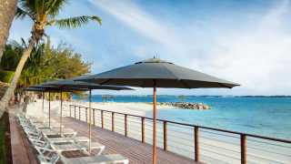 Beachside loungers at Sandals Royal Bahamian