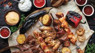 Mississauga | Roasted peppers and juicy kababs on a table