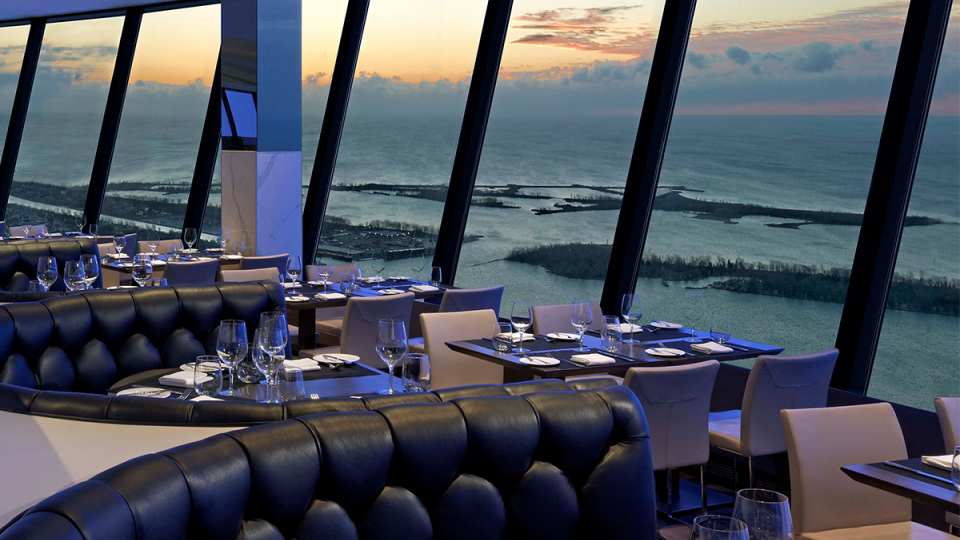 Win dinner for two at the CN Tower's 360 Restaurant | Main dining room overlooking the lake