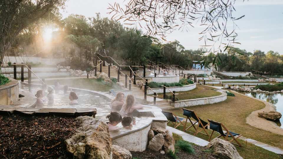 Hot springs at Peninsula Hot Springs in Victoria, Australia