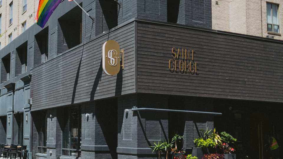 The exterior of the Kimpton Saint George hotel in Toronto