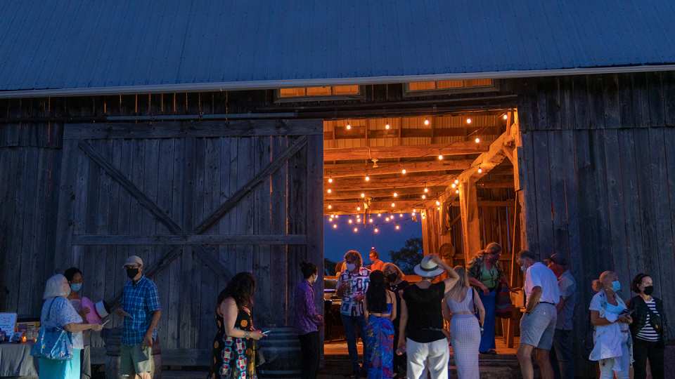 Prince Edward County | A Biglake Arts Festival event in a barn in Prince Edward County