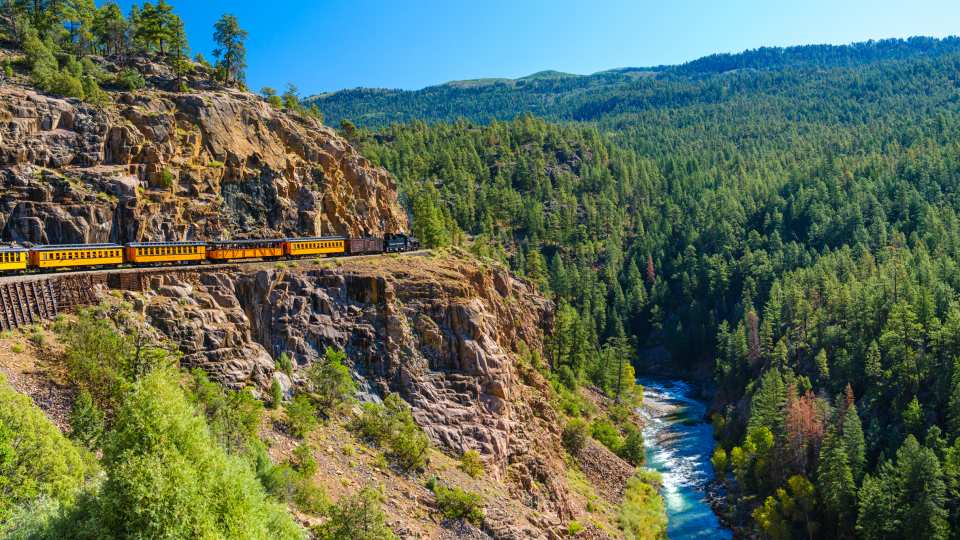 Durango & Silverton Narrow Gauge Railroad in Colorado, U.S.A.