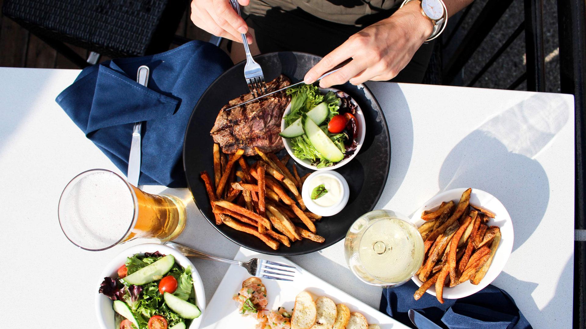 The best things to do and eat in Montreal | Rooftop meal at Terrasse Place D'Armes