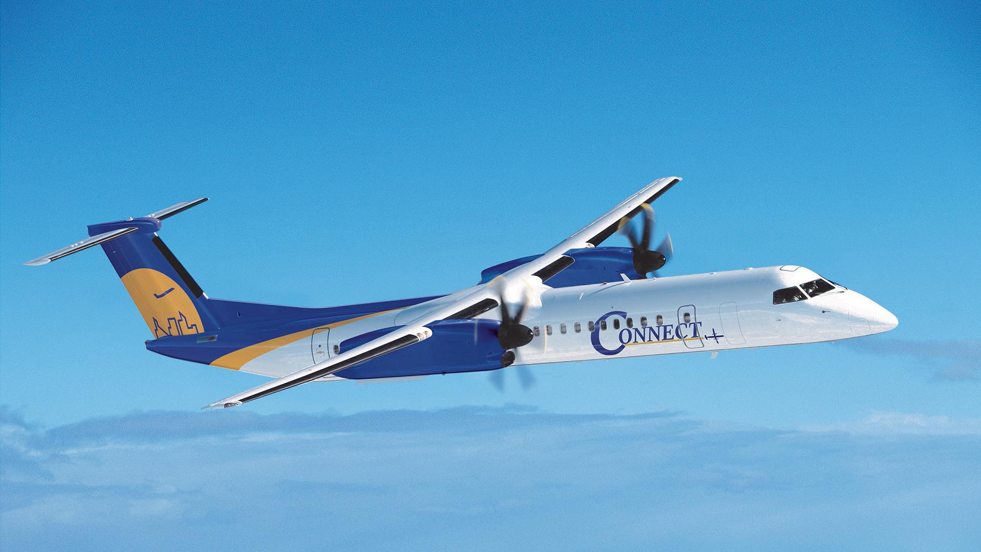 Connect Airlines | A Connect Airlines plane flying in a blue sky