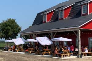 Chatham-Kent, Ontario | The patio at Red Barn Brewing