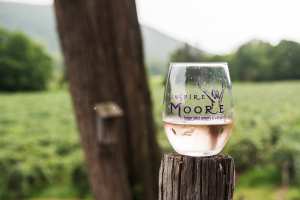 Finger Lakes, New York | A glass of rosé at Inspire Moore Winery