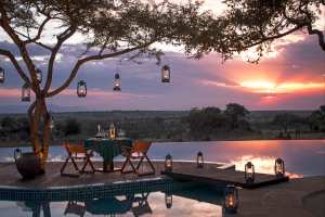 Best honeymoon destinations | Poolside dining at Four Seasons Safari Lodge Serengeti