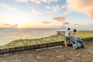The vantage point from Timothy Hill in St. Kitts