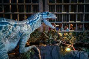 Things to do in Toronto | A dinosaur in an enclosure at Jurassic World: The Exhibition