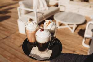 Lattes and hot chocolate at The Beach Motel, Southampton, Ontario