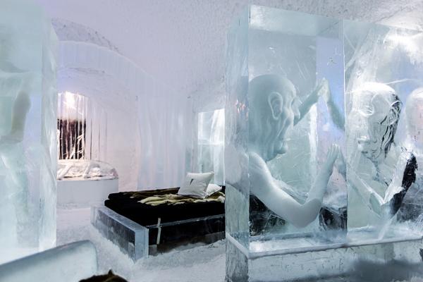 Best honeymoon destinations | Ice sculptures in the rooms at Icehotel