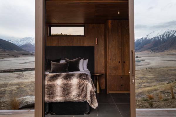 Best honeymoon destinations | Opening the door to a reflective pod at The Lindis, New Zealand