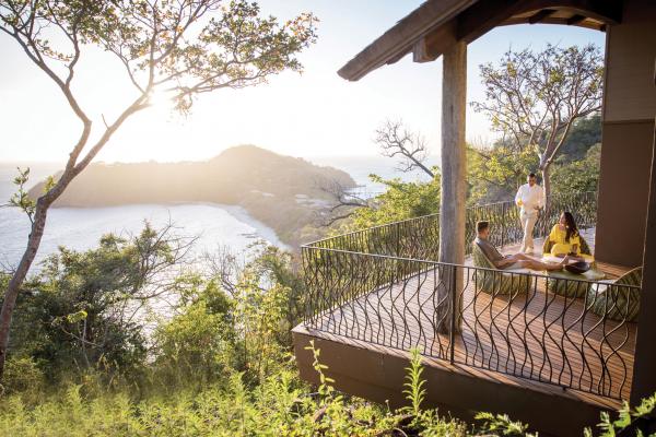 A balcony overlooking the water at Exclusive Resorts, Papagayo Peninsula, Costa Rica