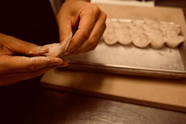 Denver, Colorado restaurants | Making dumplings at Hop Alley
