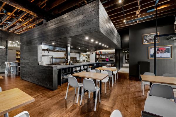 Denver, Colorado restaurants | The dining room and open kitchen at Hop Alley