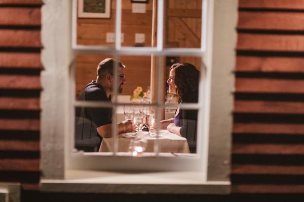 Trinity, Newfoundland | A couple dining at Twine Loft