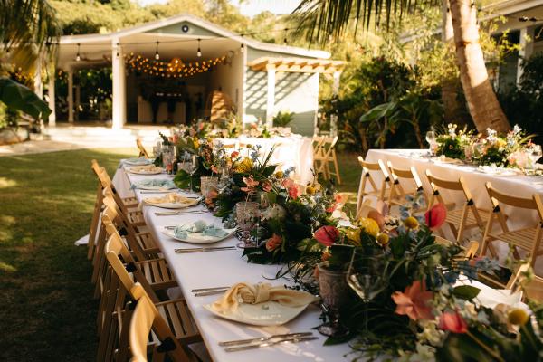 St. Thomas, U.S.V.I. | A beautiful set table at The Hideaway at Hull Bay