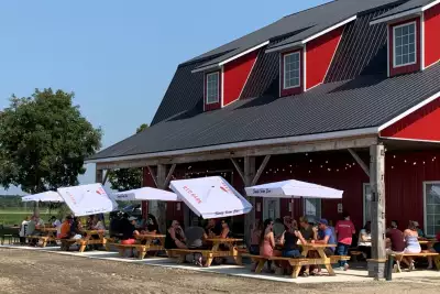 Chatham-Kent, Ontario | The patio at Red Barn Brewing