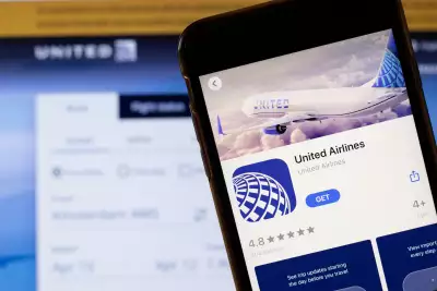 Travel tips | United Airlines app logo on phone screen