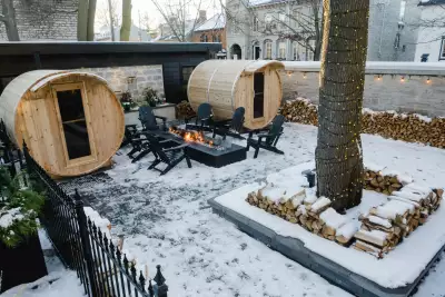 Things to do in Toronto and the GTA | Barrel saunas at the Frontenac Club Hotel in Kingston