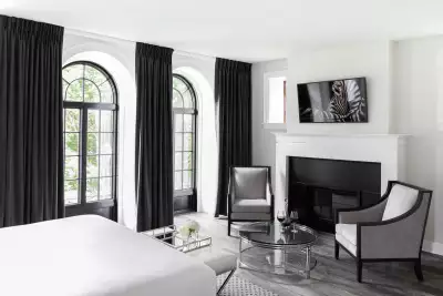 Things to do in Toronto and the GTA | A guest room with a fireplace at the Frontenac Club Hotel in Kingston