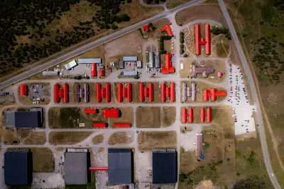 An overhead view of Base31 in Picton, Ontario