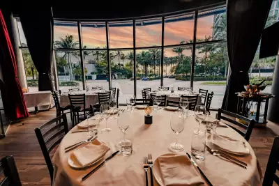 South Beach, Miami, Florida | A sunset view from inside Red South Beach