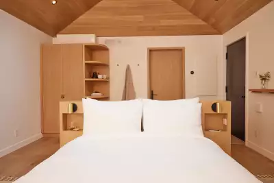 Inside a cabin at Dimensions Algonquin Highlands wellness retreat