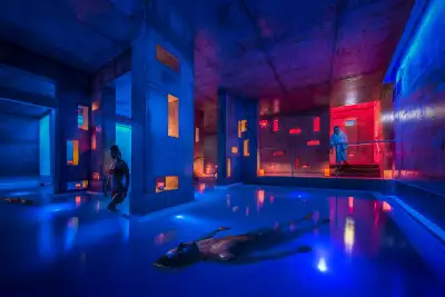 Nordik Spa-Nature - Chelsea, Quebec | The K&auml;lla saltwater floatation pool at Nordik Spa-Nature - Chelsea