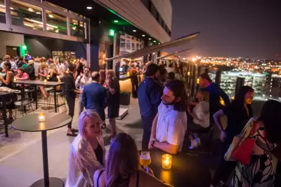 Denver, Colorado | The Woods rooftop bar and restaurant patio at The Source Hotel