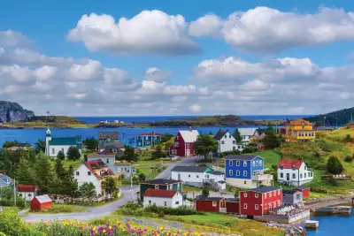 Colourful houses in Trinity, Newfoundland