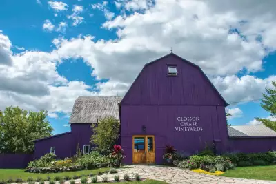 Closson Chase's big purple barn in Prince Edward County